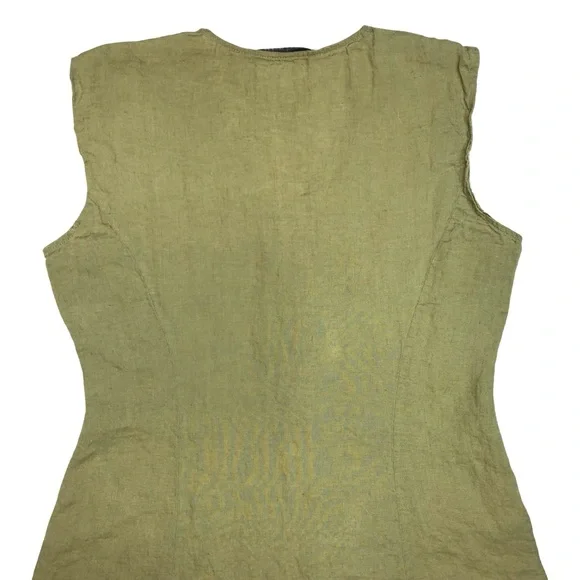 Zara Woman Buttoned Sleeveless Maxi Dress Large Lightweight V Neck Lagenlook - Picture 10 of 15